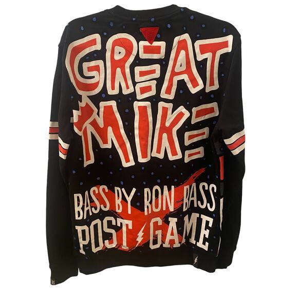 Ron Bass NBA Michael Jordan All Over Print Long Sleeve Shirt Size Large - Picture 2 of 7